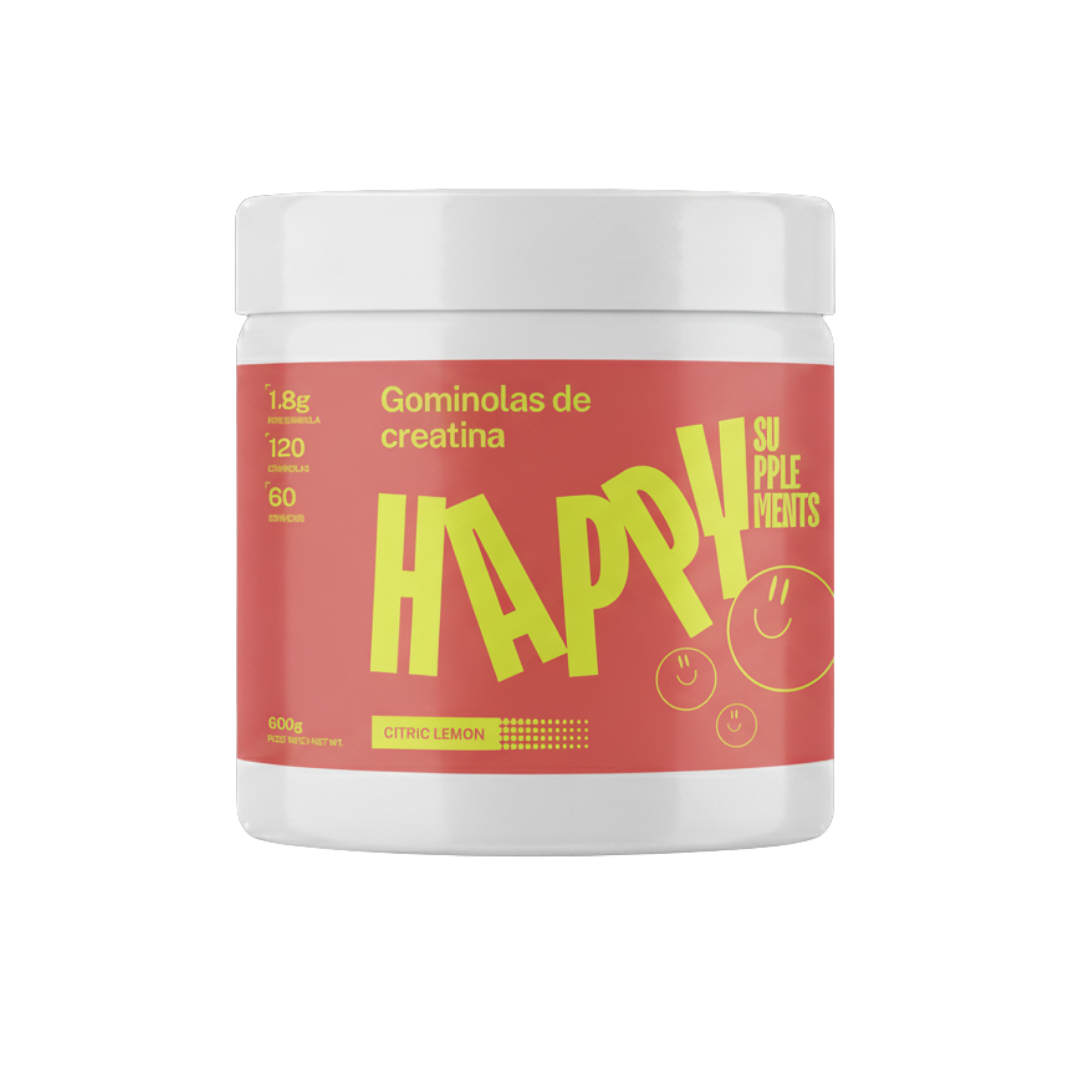 Gominolas de creatina monohidrato textura limón sin azúcar