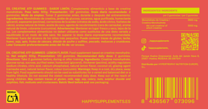 Gominolas de Creatina ATP - 1,8g porción - 120 Gominolas (Único en el mercado)